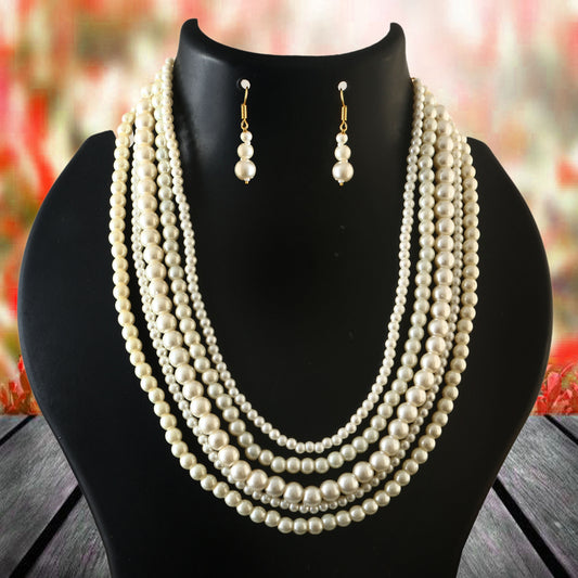 BM-122 - Jadau Kundan Beads Necklace with Emerald