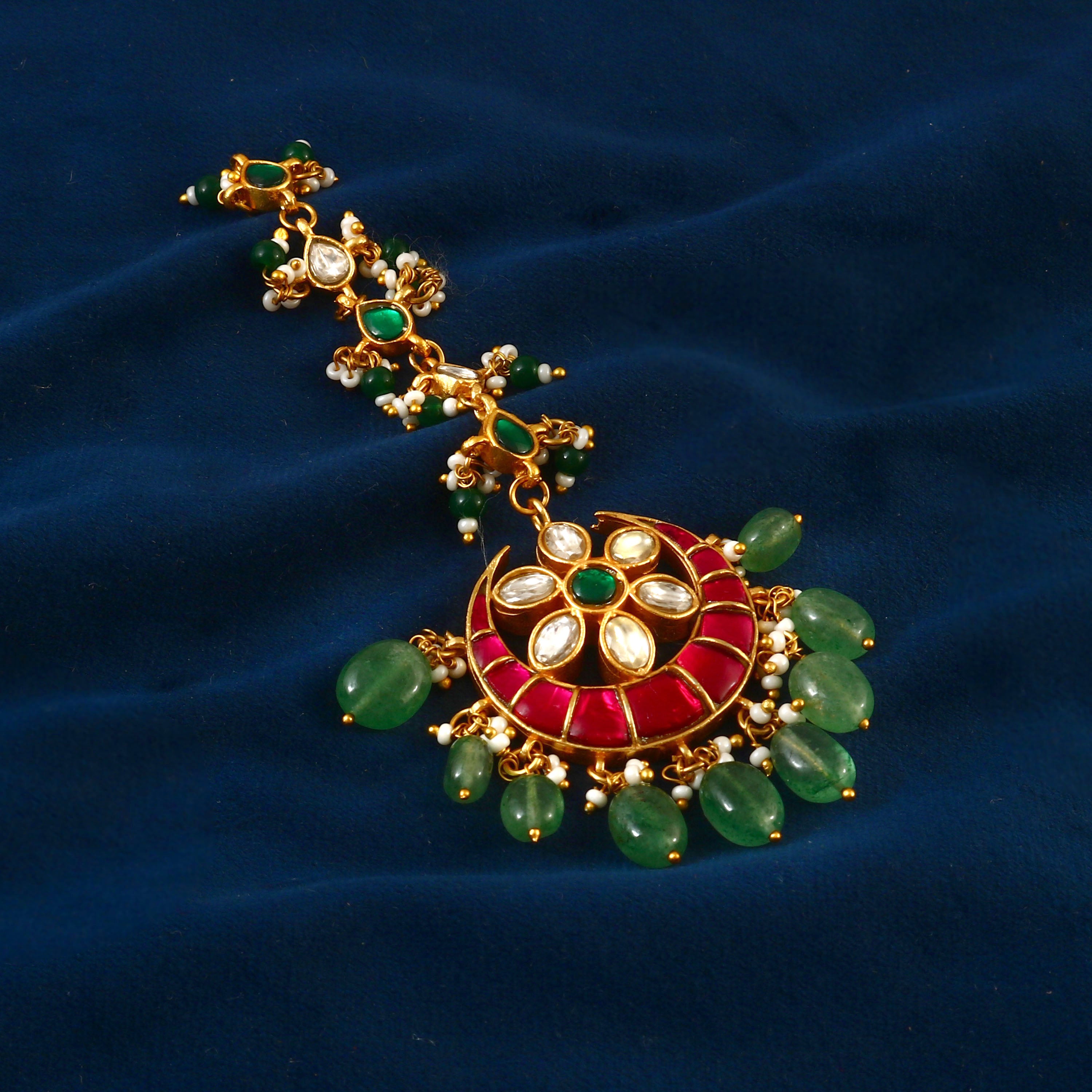 MT-102 - Jadau Kundan Mangtika with Emerald MT-102 - Jadau Kundan Mangtika with Emerald