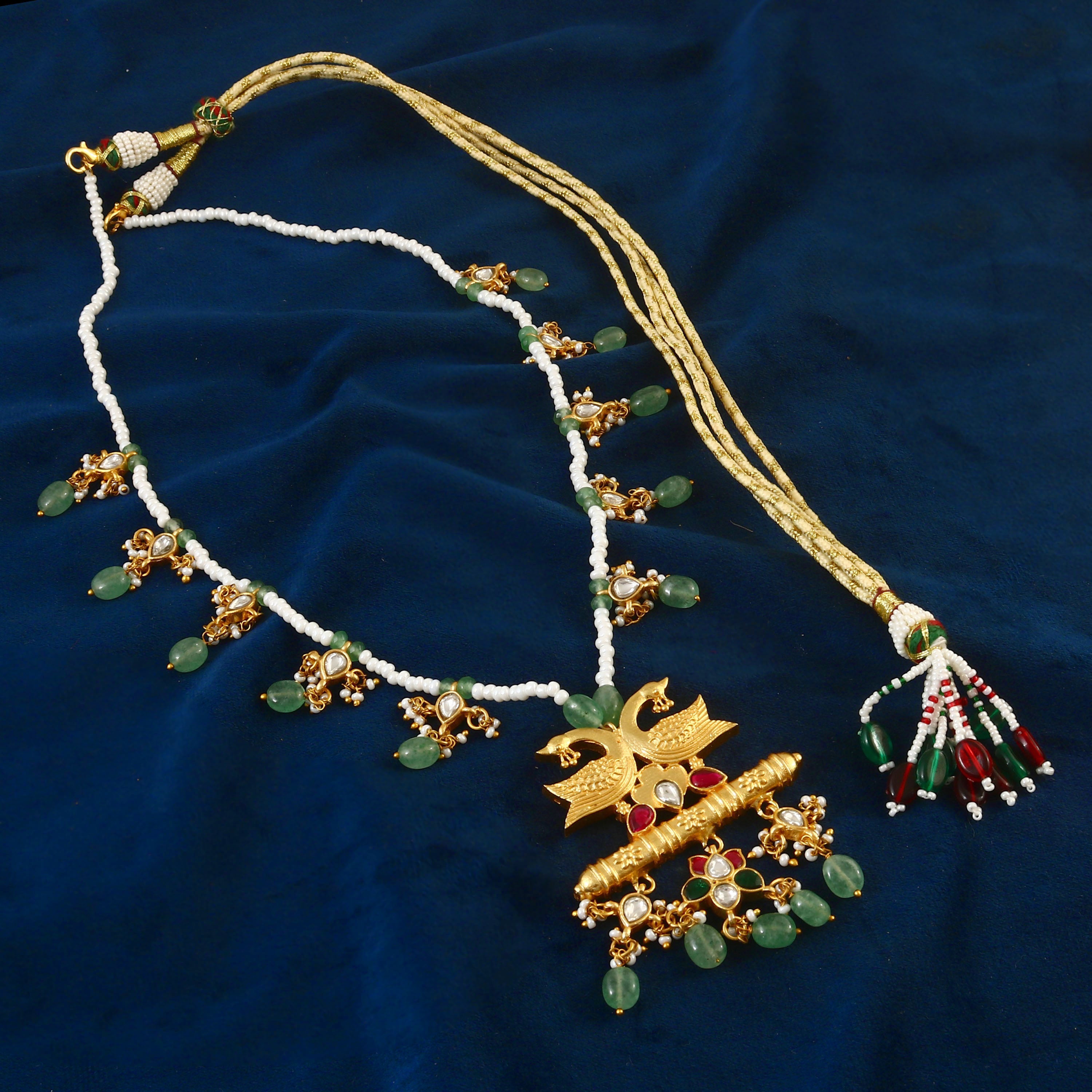 NK-159- Jadau Kundan Necklace with Emerald NK-159- Jadau Kundan Necklace with Emerald
