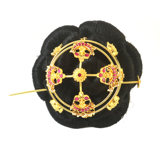 JD-101 - Jadau Kundan Jadebille with Emerald