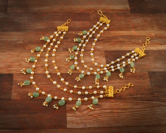 MA-101 - Jadau Kundan Maatal with Emerald