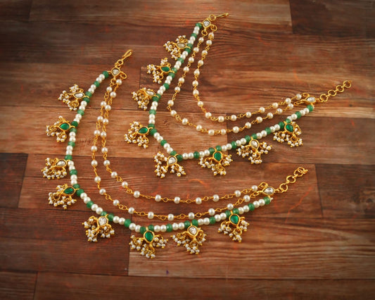 MA-102 - Jadau Kundan Maatal with Emerald