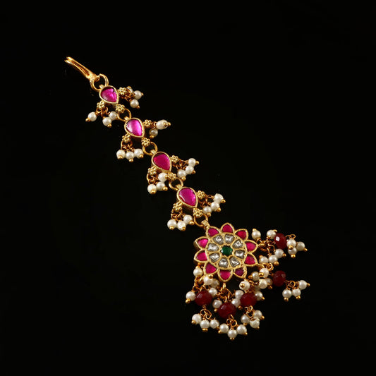 MT-117 - Jadau Kundan Mangtika with Emerald