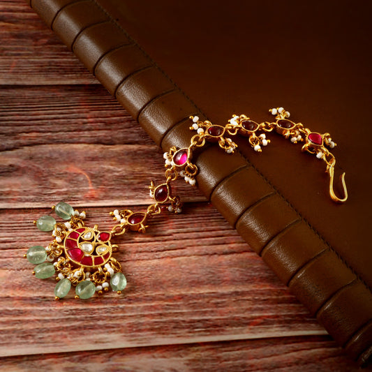 MT-118 - Jadau Kundan Mangtika with Emerald
