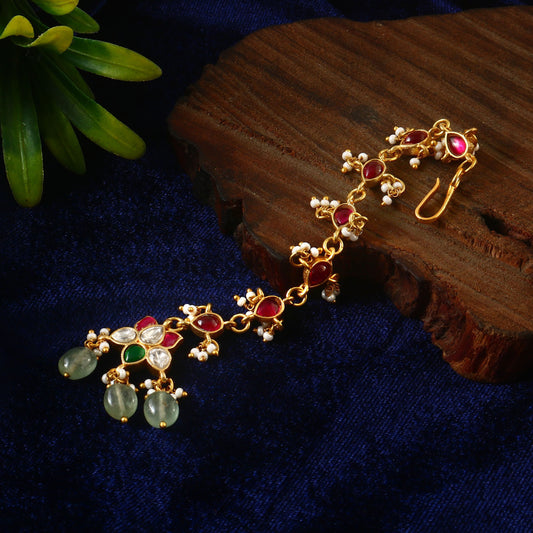 MT-129 - Jadau Kundan Mangtika with Emerald