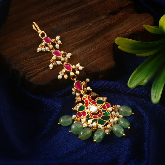 MT-131 - Jadau Kundan Mangtika with Emerald