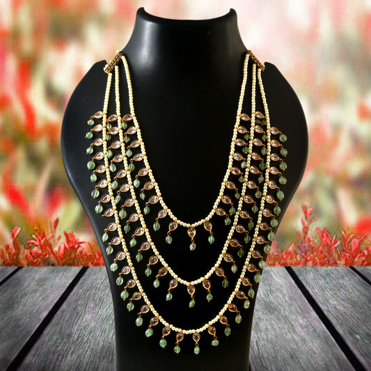 NK-188 - Jadau Kundan Necklace with Emerald