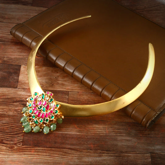 NK-201 - Jadau Kundan Necklace with Emerald