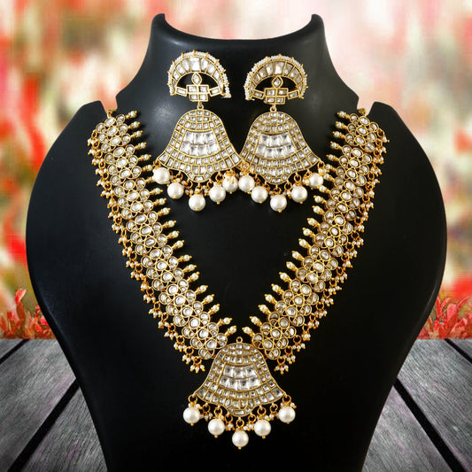 NK-246 - Jadau Kundan Necklace with Emerald