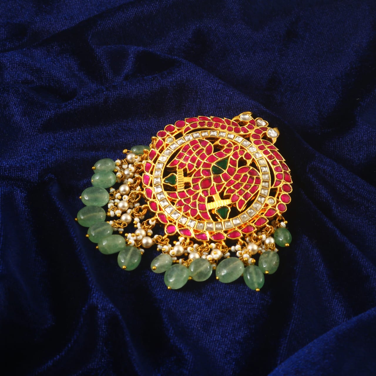 PN-101 - Jadau Kundan Pandent with Emerald PN-101 - Jadau Kundan Pandent with Emerald