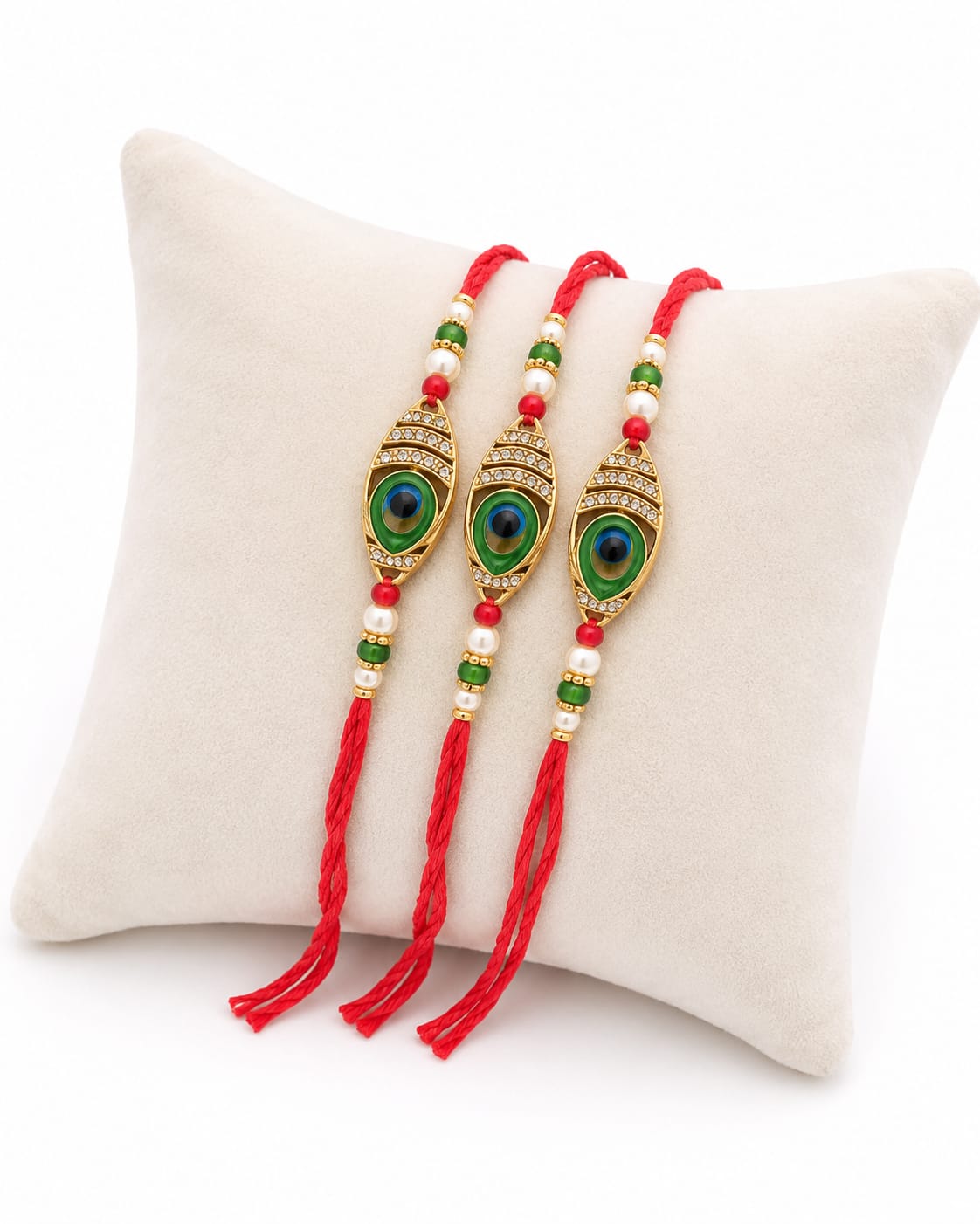Elegant Peacock Evil Eye Rakhi for Brother's Gift RK-127