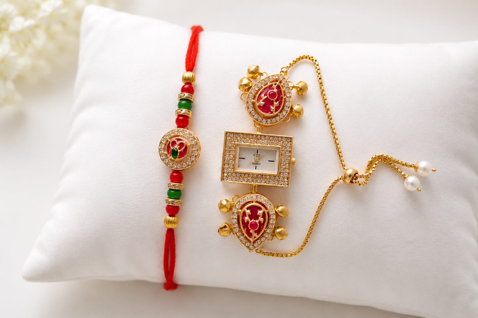 Watch Bhai Bhabhi Rakhi Gift Set RK-150