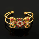 BG-101 - Jadau Kundan Bangle with Emerald