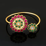 BG-102 - Jadau Kundan Bangle with Emerald