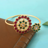 BG-102 - Jadau Kundan Bangle with Emerald