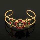 BG-105 - Jadau Kundan Bangle with Emerald