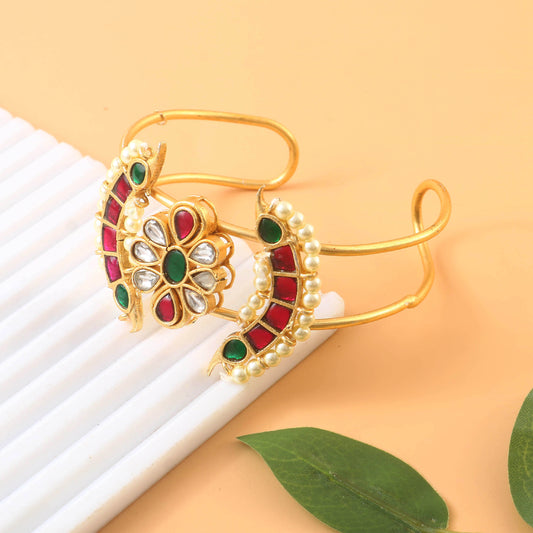 BG-106 - Jadau Kundan Bangle with Emerald