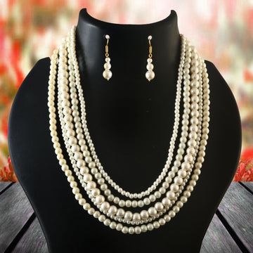 BM-122 - Jadau Kundan Beads Necklace with Emerald