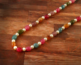 BM-126 - Jadau Kundan Beads Necklace with Emerald
