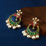 ER-122 - Jadau Kundan Earring with Emerald