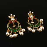 ER-122 - Jadau Kundan Earring with Emerald