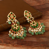 ER-124 - Jadau Kundan Earring with Emerald