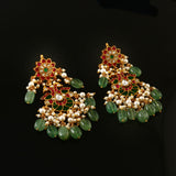 ER-125 - Jadau Kundan Earring with Emerald