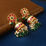 ER-126 - Jadau Kundan Earring with Emerald