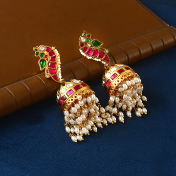 ER-127 - Jadau Kundan Earring with Emerald