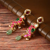 ER-128 - Jadau Kundan Earring with Emerald