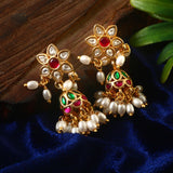 ER-130 - Jadau Kundan Earring with Emerald