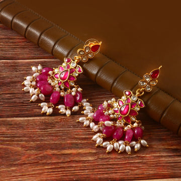 ER-134 - Jadau Kundan Earring with Emerald