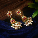 ER-136 - Jadau Kundan Earring with Emerald