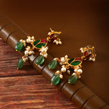 ER-137 - Jadau Kundan Earring with Emerald