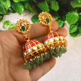 ER-139 - Jadau Kundan Earring with Emerald