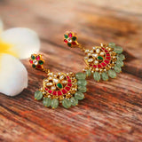 ER-140 - Jadau Kundan Earring with Emerald