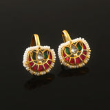ER-145 - Jadau Kundan Earring with Emerald