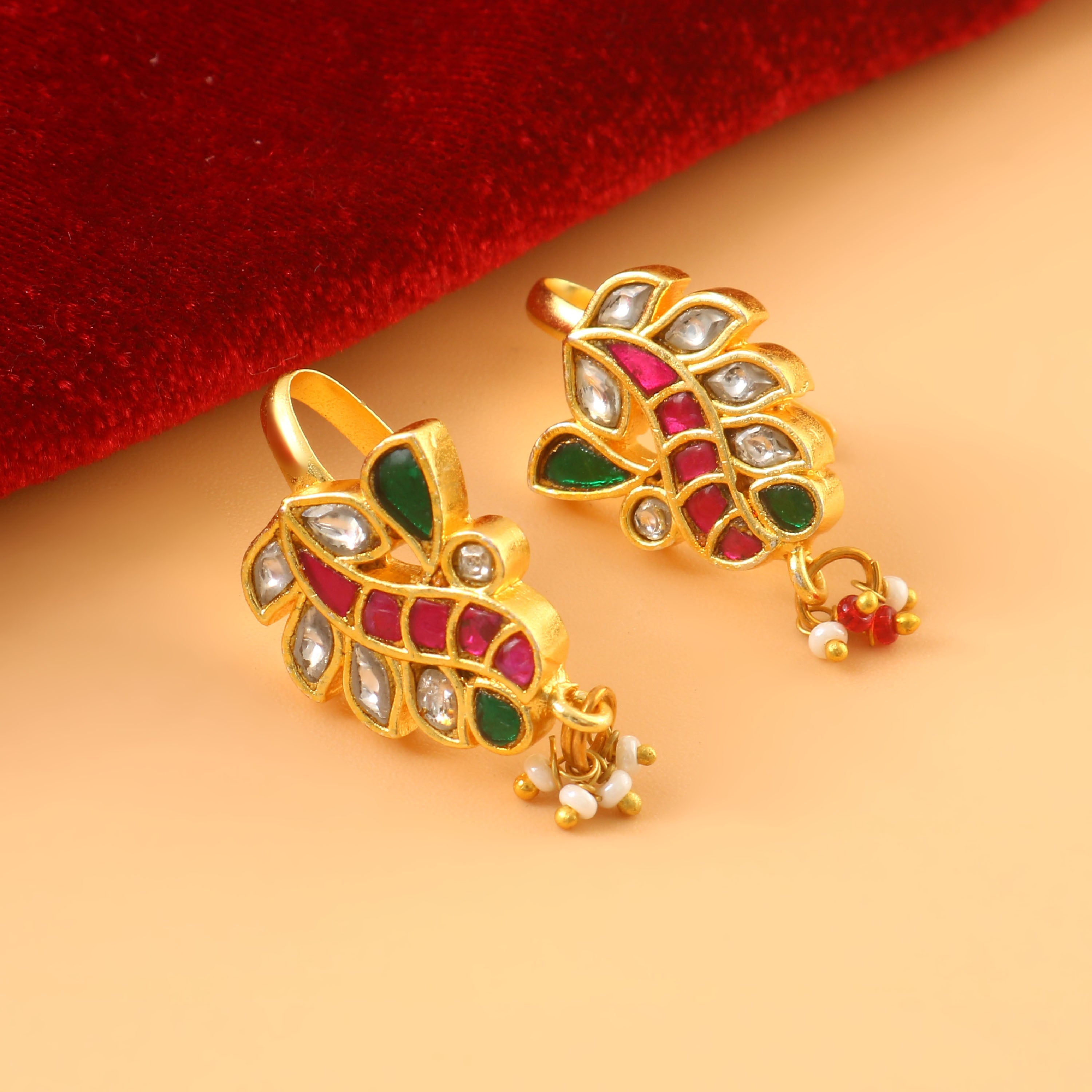 ER-146 - Jadau Kundan Earring with Emerald