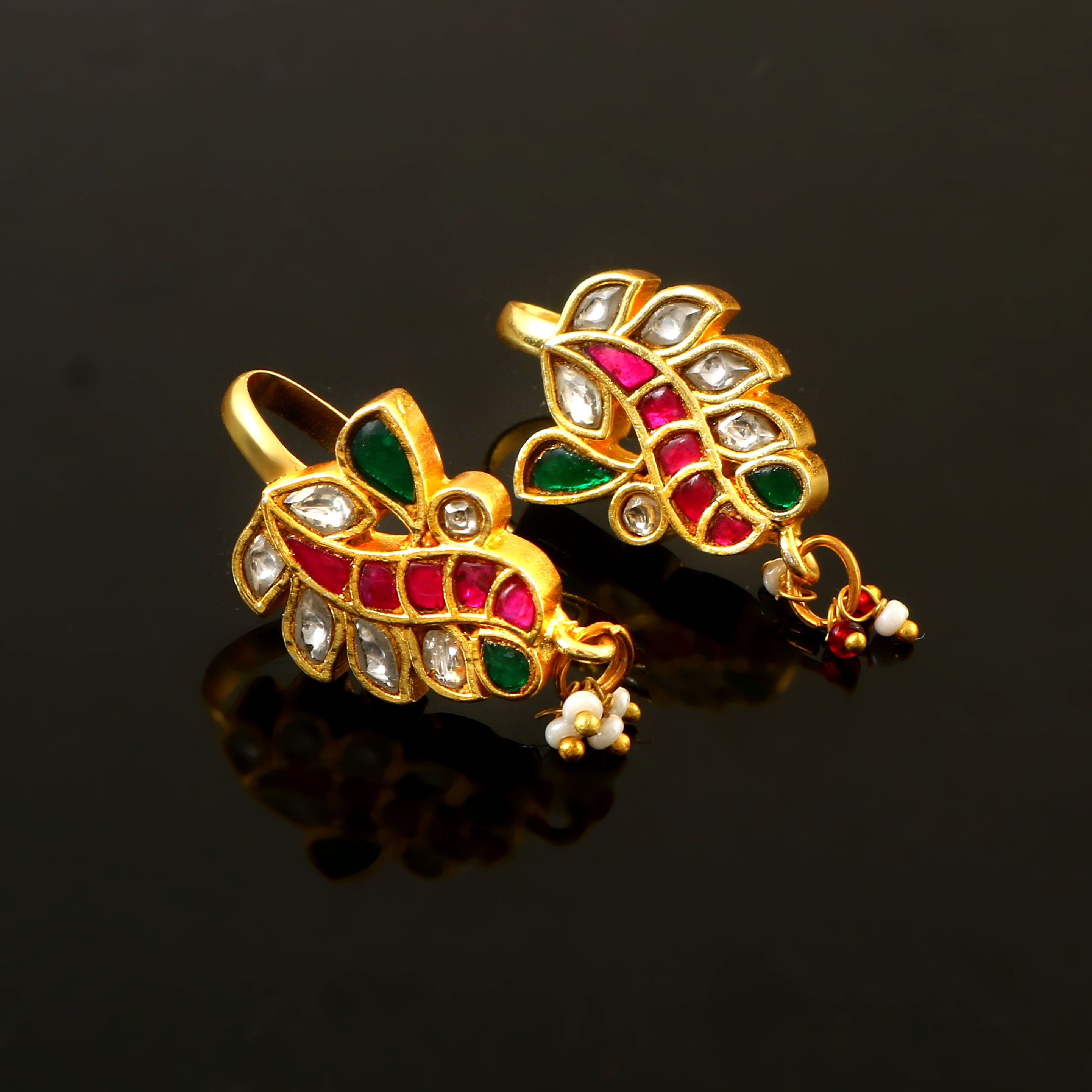ER-146 - Jadau Kundan Earring with Emerald