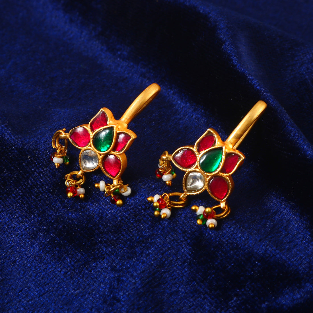 ER-152 - Jadau Kundan Earring with Emerald