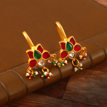 ER-152 - Jadau Kundan Earring with Emerald