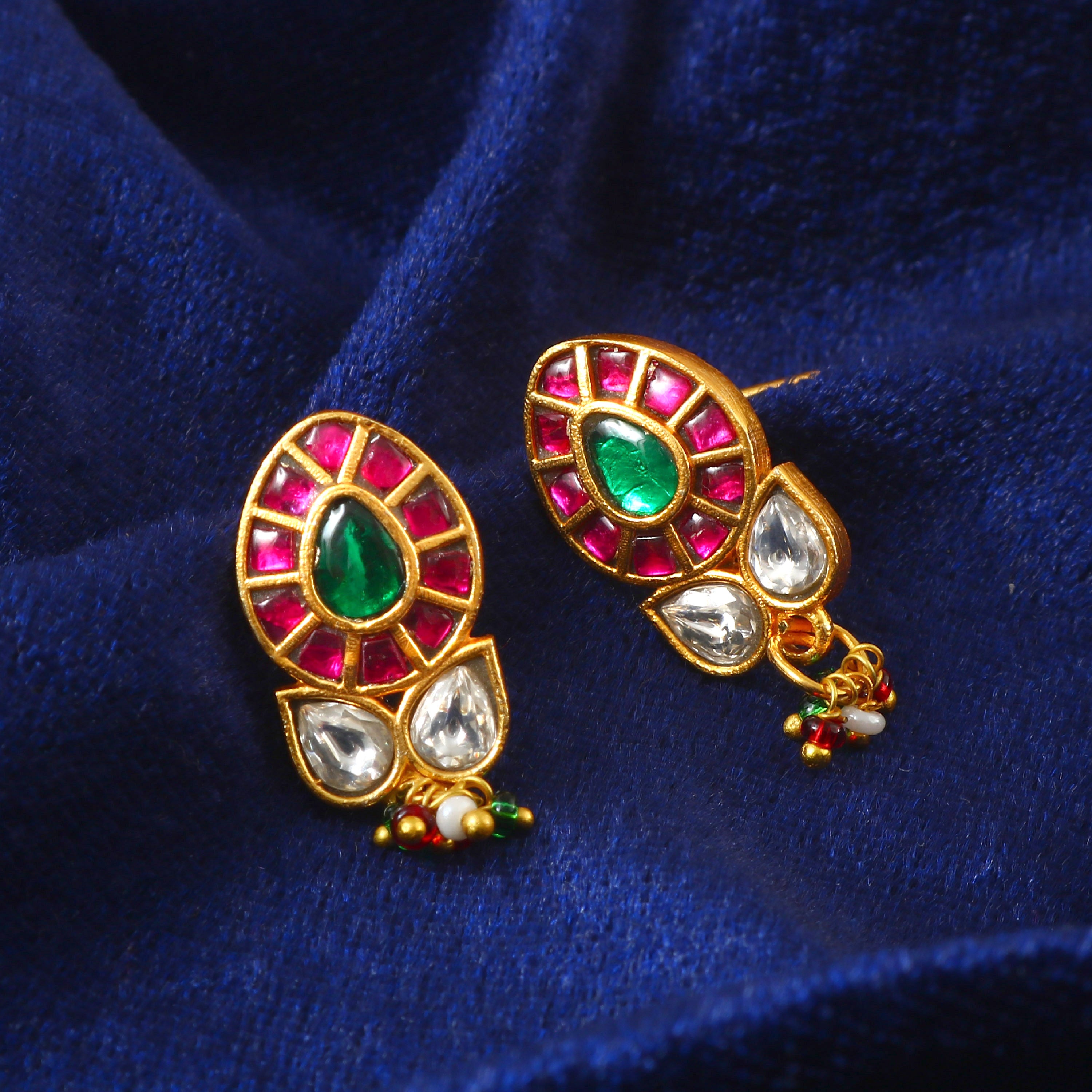ER-154 - Jadau Kundan Earring with Emerald
