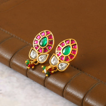 ER-154 - Jadau Kundan Earring with Emerald