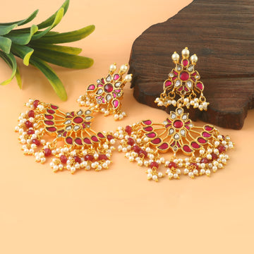 ER-157 - Jadau Kundan Earring with Emerald