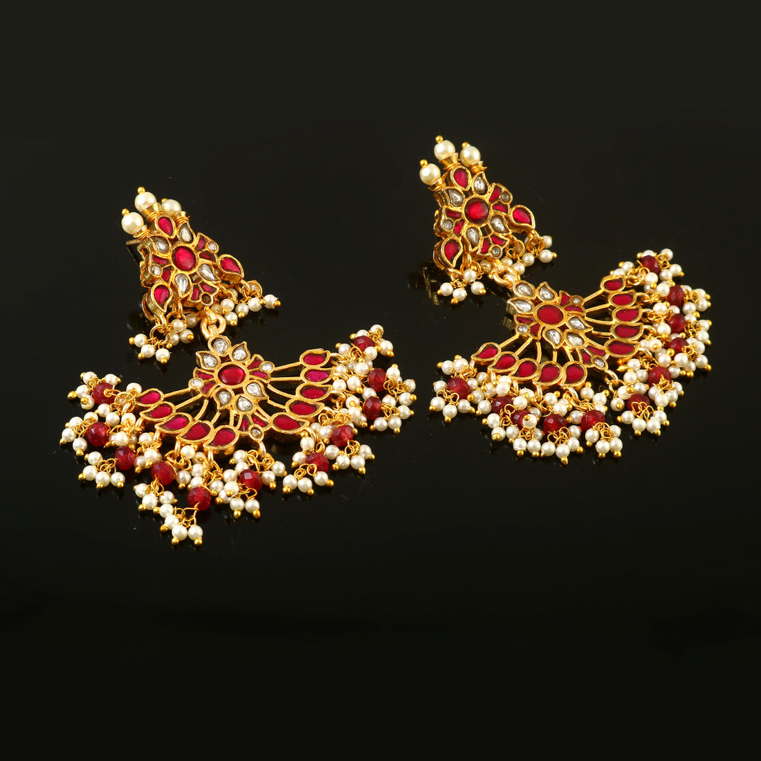 ER-157 - Jadau Kundan Earring with Emerald