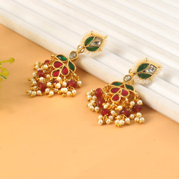 ER-177 - Jadau Kundan Earring with Emerald