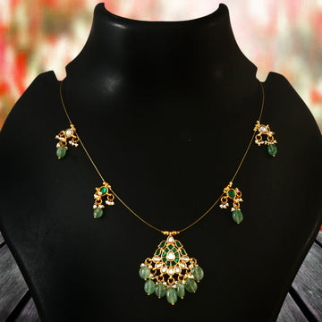 NK-101 - Daksha Jadau Kundan Necklace with Emerald