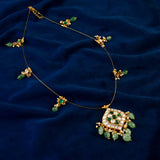 NK-104 - Chokar Jadau Kundan Necklace with Emerald
