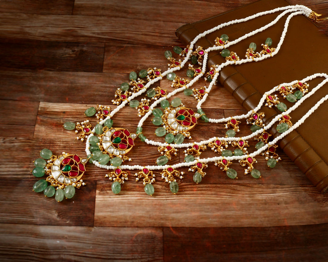 NK-112 - Chakkani Teen Lada Jadau Set