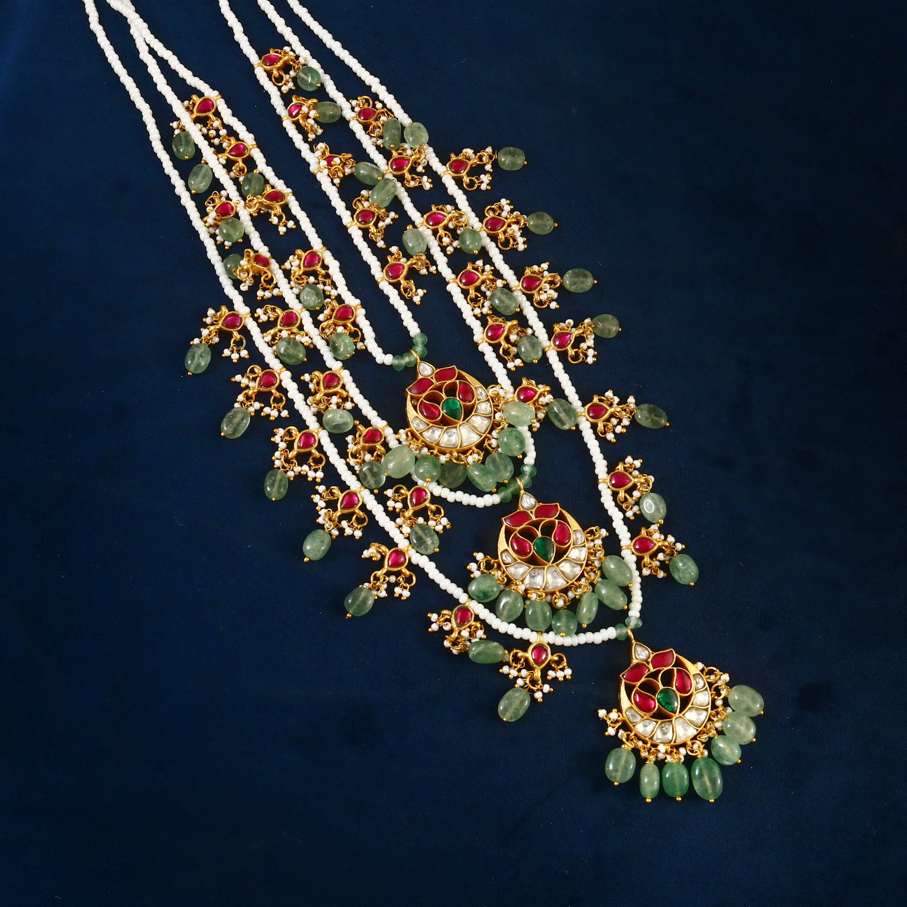 NK-112 - Chakkani Teen Lada Jadau Set